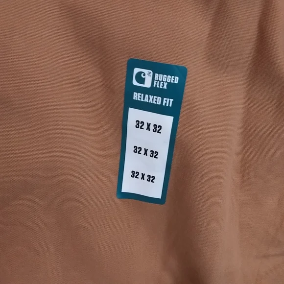 Men's Carhartt Canvas Rugged Flex Relaxed Five Pocket Work Pants 32Wx32L NWT - Picture 10 of 13